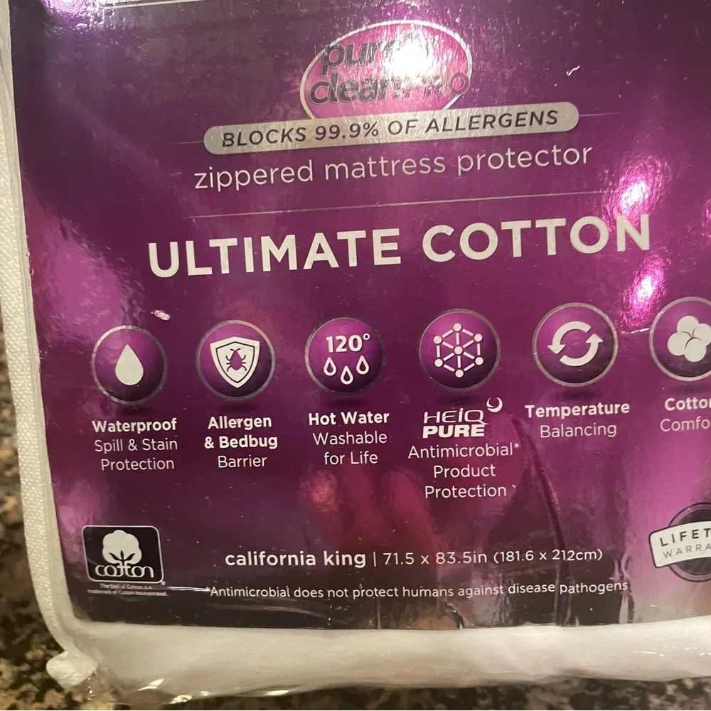 NWT AllerEase Waterproof Mattress Protector King Max Allergy Mattress Protector